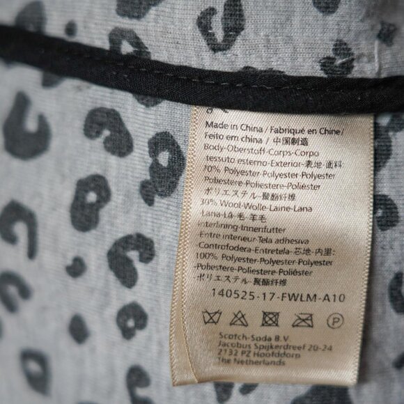 Scotch & Soda Reversible Grey Wool Blend Coat Jacket Men's Small Sleek & Edgy - Picture 10 of 11